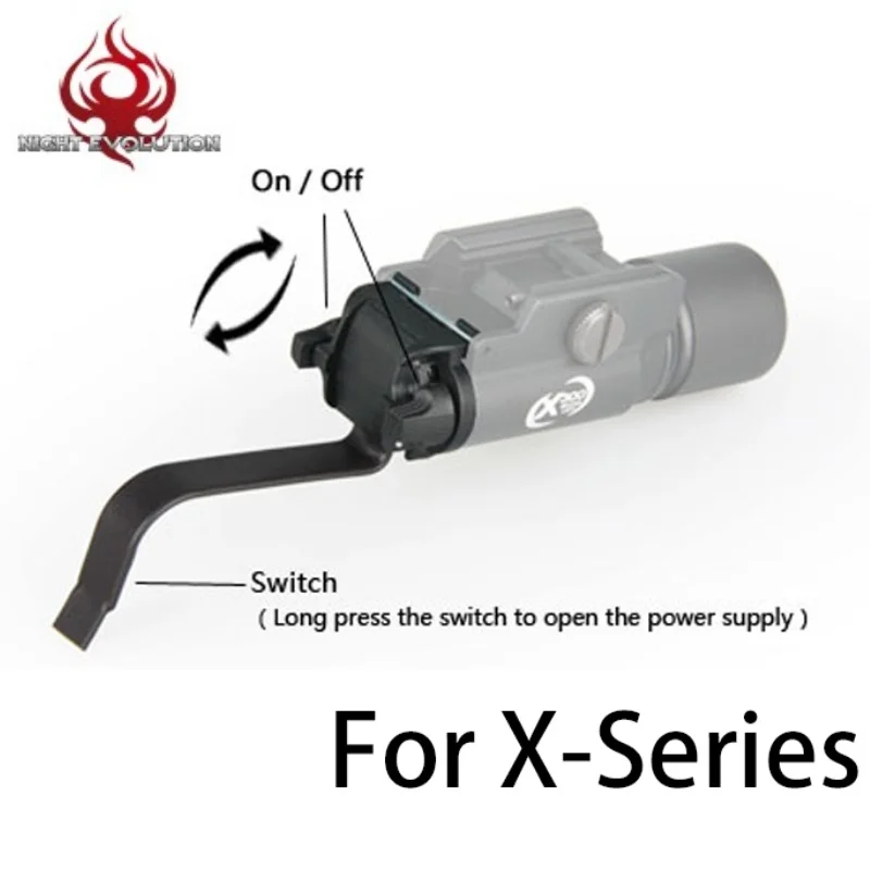 Acessórios de Montagem Interruptor de Luz Evolução Noite Airsoft X-série Lanterna Aperto Tático Arma Softair Ne04044