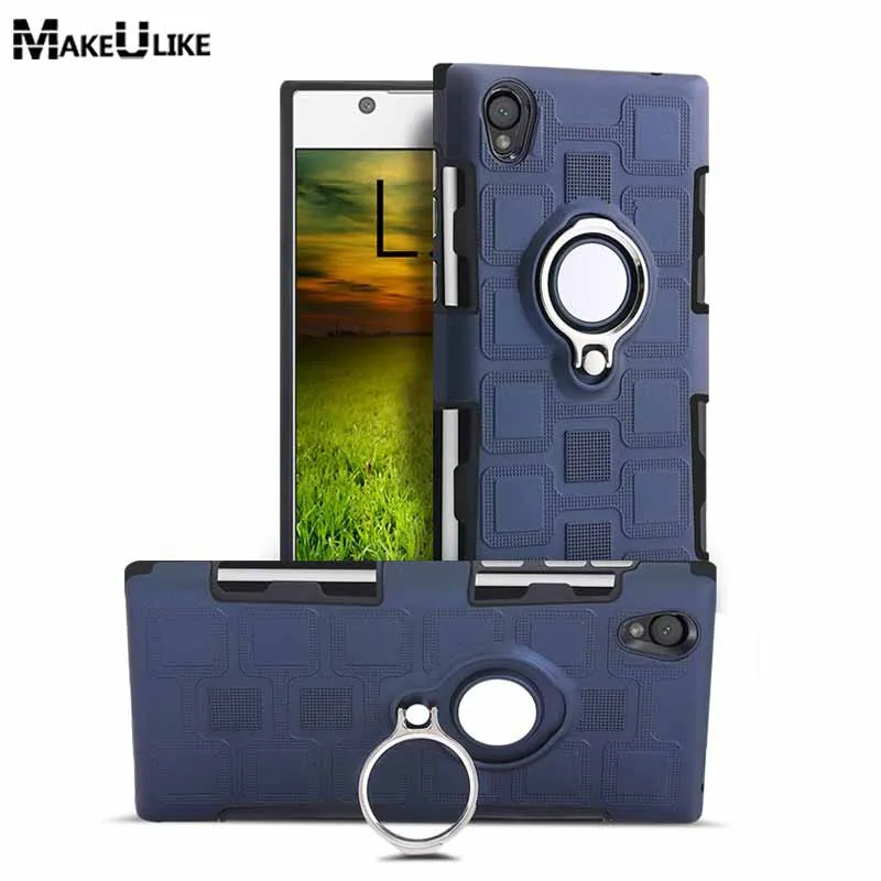 

MAKEULIKE Ring Back Case for Sony Xperia L1 Cover TPU Armor Phone Bags Case for Sony Xperia E6 Fundas