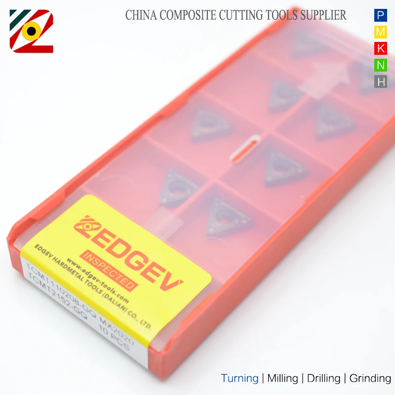 Твердосплавные вставки EDGEV Cermet TCMT110202 TCMT110204/08 GQ MX2020 токарный станок с ЧПУ для