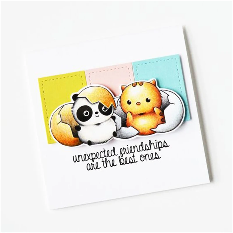 

Naifumodo Die Cutting Cute Animal Rabbit Metal with Clear Stamp DIY Decorative Embossing Scrapbooking Craft Card Stencil