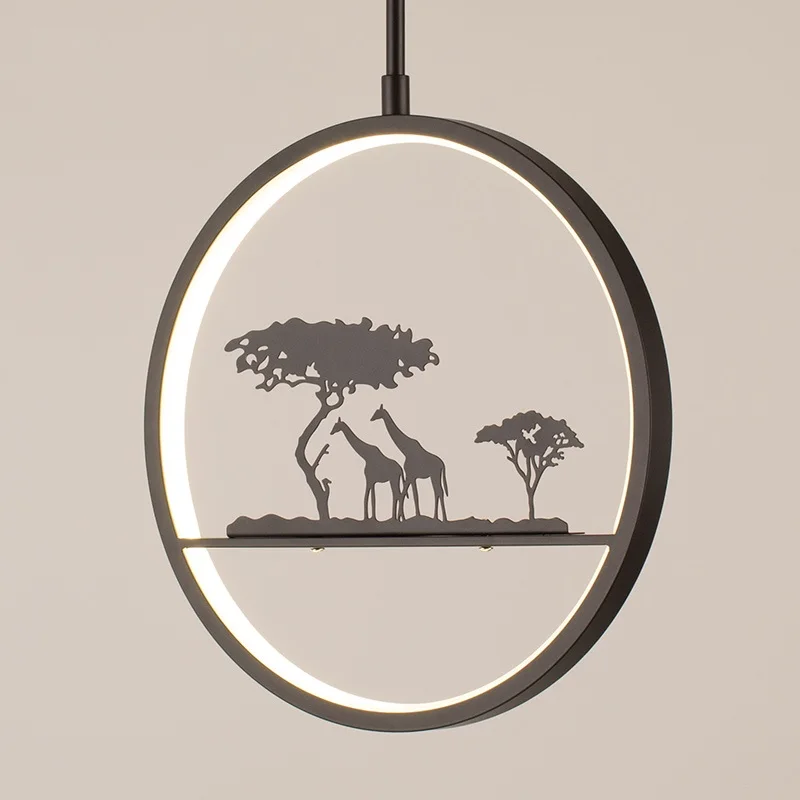 

Modern LED Hanging Lights Iron Ring Nordic Pendant Light Fixtures Simple Bedroom Living Room HangLamp Luminaire Suspension