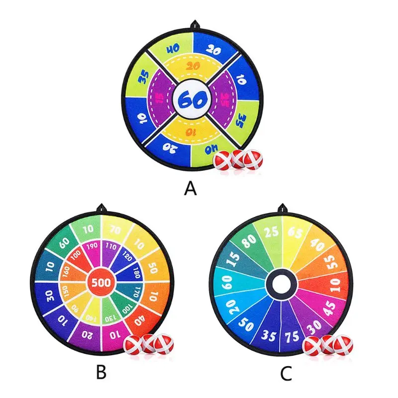 

OOTDTY 27.5cm Kids Safety Dart Board Sports Toys Sticky Ball Target Game Indoor Outdoor Parent-child Interaction Dart Board