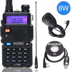 Baofeng UV-5R 8 w высокий мощный двухстороннее радио Walkie Talkie 8 Вт CB Любительское Портативный радио 10 км Long Range Pofung UV5R для охоты