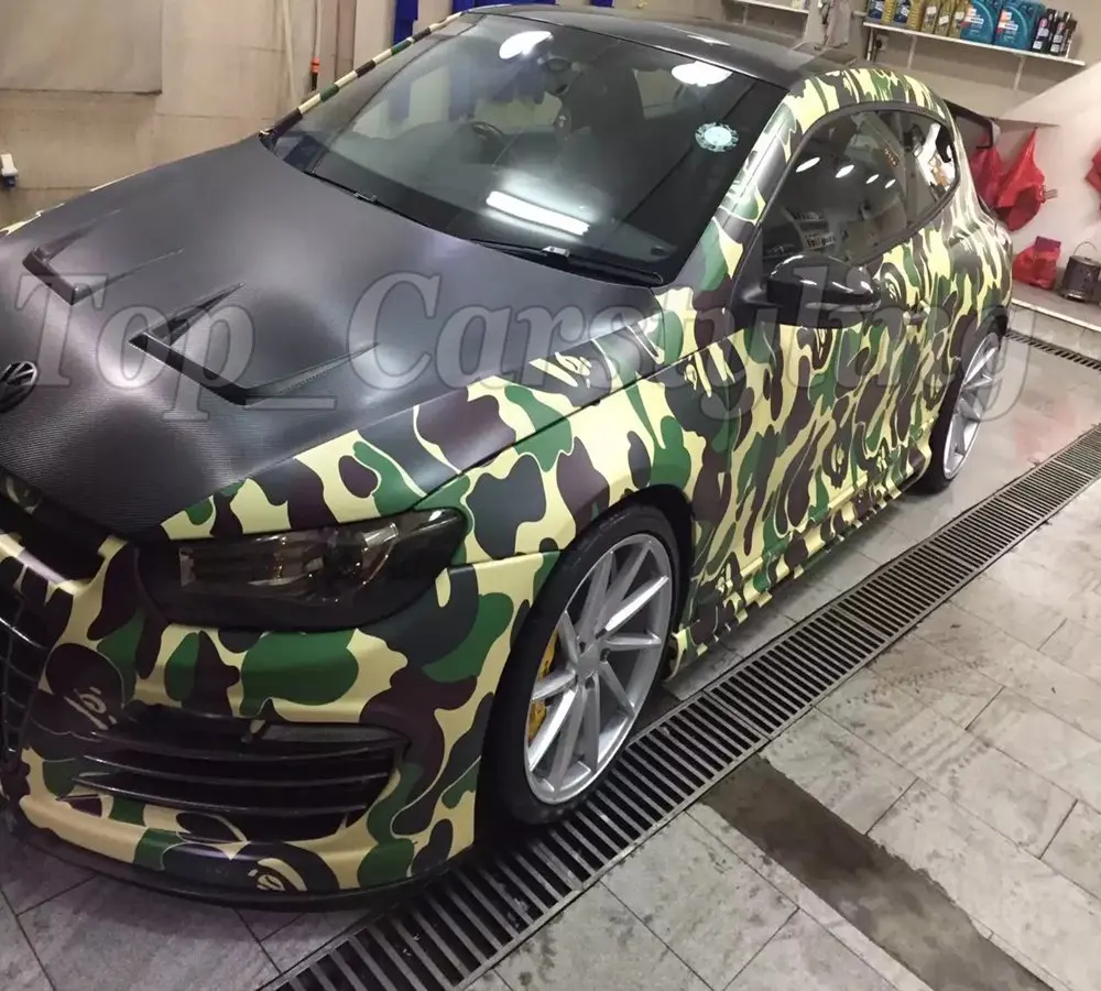 Black Coffee Black Camo Vinyl Wrap Camouflage Car Sticker