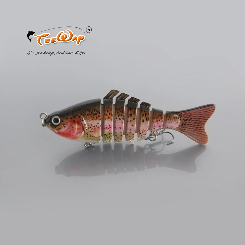 

50Pcs/Lot New Product Fishing Lure 7 Segment Swimbait Crankbait Hard Bait Slow 15g 10cm Fishing hook Fishing Tackle FL7-R05