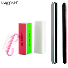 5 шт./компл. пилка для ногтей щетка для очистки пыли буферная губка блочный материал грубый песчаник УФ гель лак акриловый маникюр педикюр инструменты