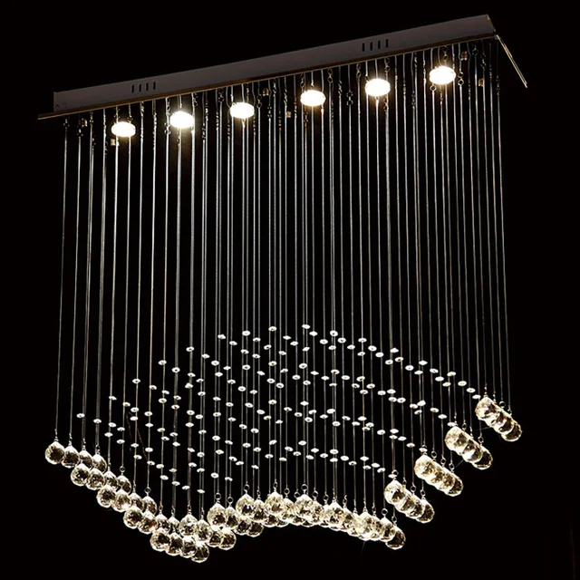 Modern Crystal Wire Hanging Lamp Gu10 Bulb Luxury Raindrop Pendant Modern Crystal Wire Hanging Lamp Gu10 Bulb Luxury Raindrop Pendant Light Hotel Villa Staircase Lobby Foyer