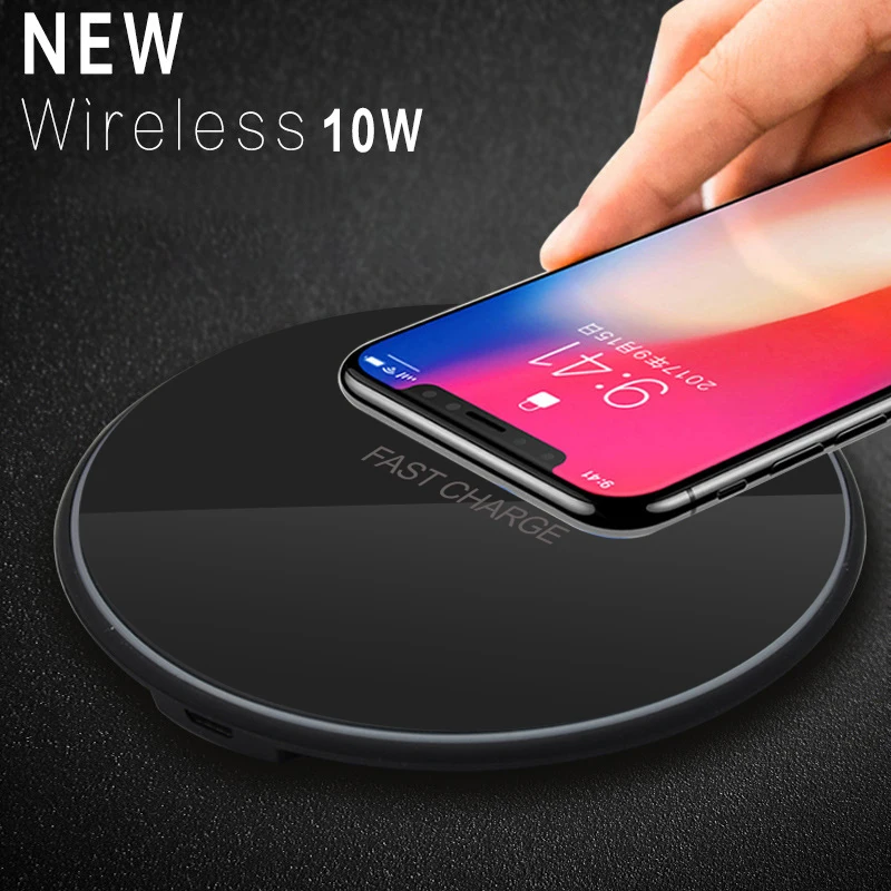 

KEBIDU Fast Wireless Charger 10W For Samsung Galaxy S9/S9+ S8 S7 Note 9 S7 Edge USB Qi Charging Pad for iPhone XS Max XR