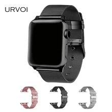 URVOI milanese для Apple Watch, ремешок серии 5, 4, 3, 2, 1, ремешок-браслет для iwatch, Пряжка из нержавеющей стали с адаптерами