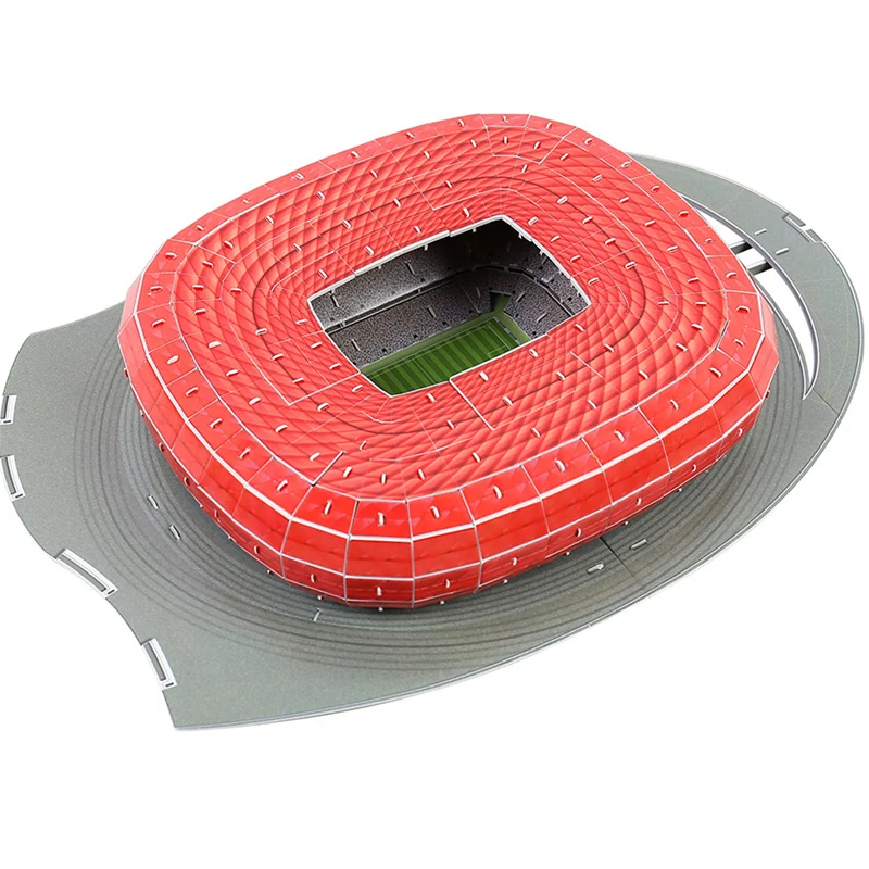 Классические модели паззлов, 3D головоломка, Германия, Munich, футбольные стадионы, DIY, кирпичные игрушки, масштабные наборы, бумажные соревнования