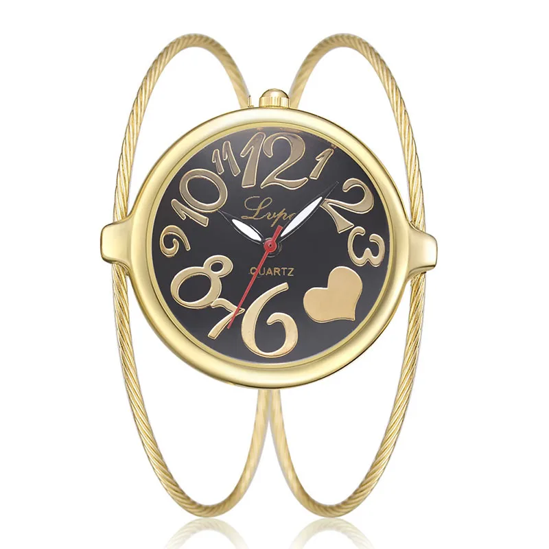 

2019 Watch Women Gold big dial Clock Women Bracelet Watch Ladies Brand Luxury Stainless Steel Women Clock Relogio Feminino reloj