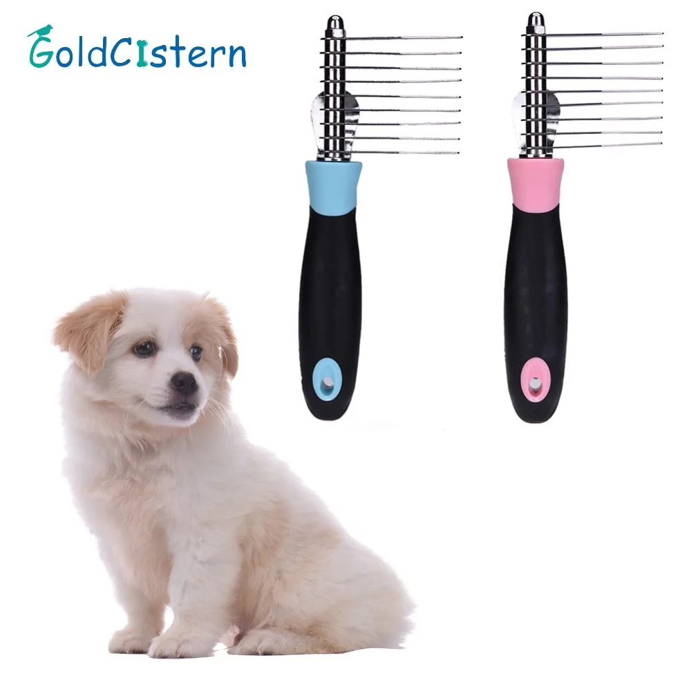 

Pet Dog Groomer Comb Rake Hair Brush Tangles Remover Puppy Kitten hair brushes combs Tangles Dematting Grooming Tools for Doggy