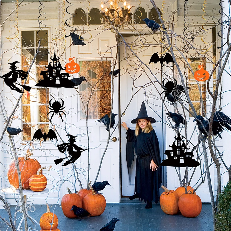 22pcs Halloween Party Diy Eve Decoration Sets Swirls Castle