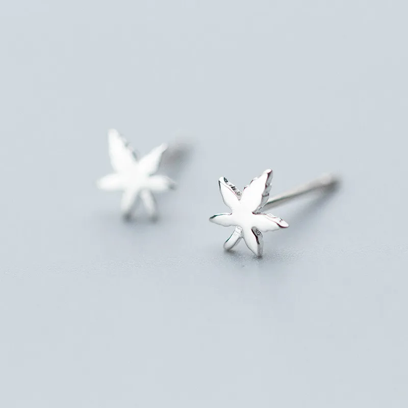 100% 925 Sterling Silver Insect Ladybug in Tree Leaves stud Earrings for Women Fine Jewelry drop ship | Украшения и аксессуары