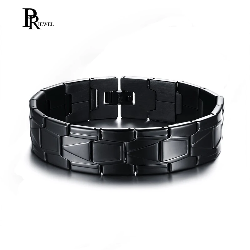 

Men's Stainless Steel Bracelet Link Wrist Black Tone
