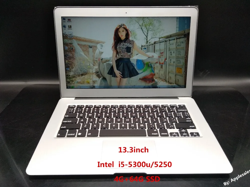 Cheap 13.3 Inch Laptop Flashlight keyboard Aluminum Metal Case I5 1