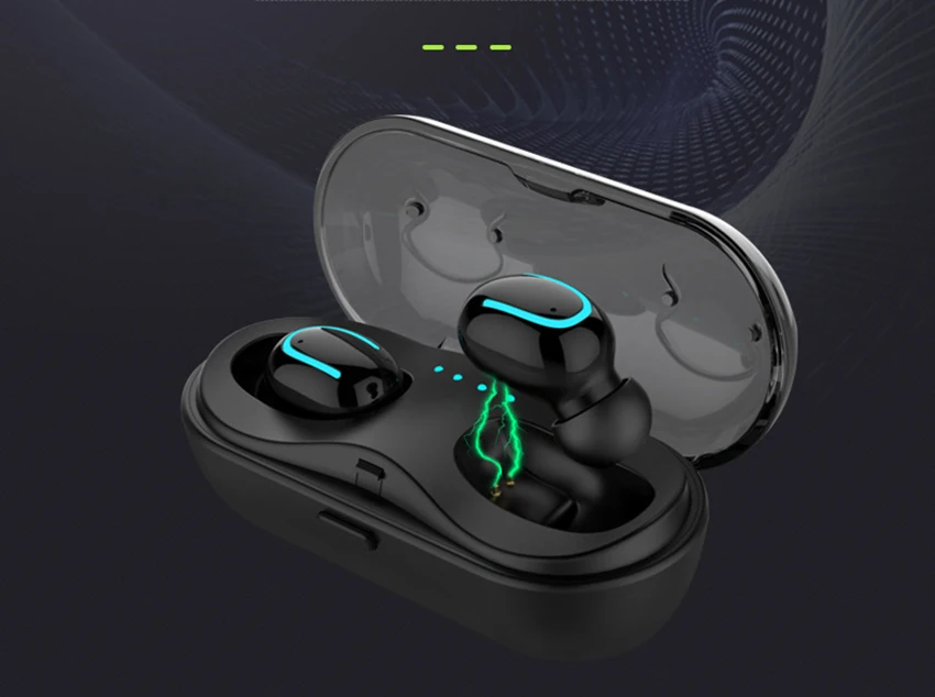 

Q13S TWS Bluetooth 5.0 Headset Mini Twins Wireless Stereo Earphone In-Ear Earbud Charging Box with Mic for Smartphones