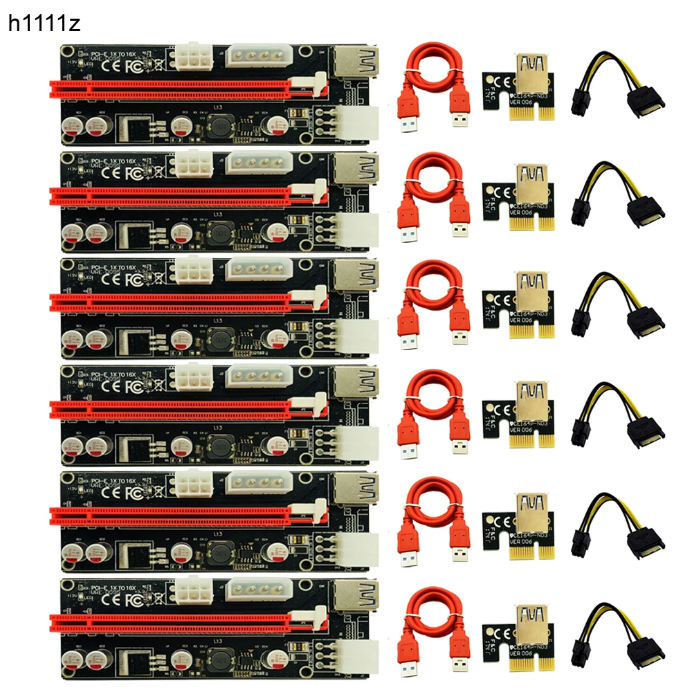 6 шт. USB 3.0 PCI E 1X 4x 8x 16x|Платы расширения| |