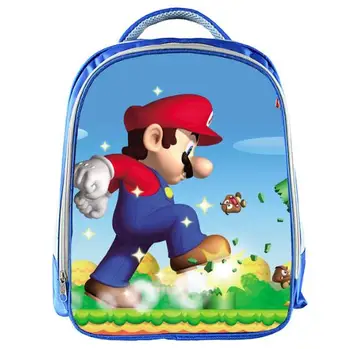 

13inch Super Mario Backpack School Bags Cute Game Printed School Back pack for Girls Boys Bookbag Children Gift Customized