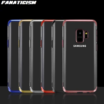 

Fanaticism Ultra Thin Luxury Plating Soft Silicone Case For Samsung S7 Edge S8 S9 Plus Note 8 Slim TPU Clear Cover 200 pcs/lot