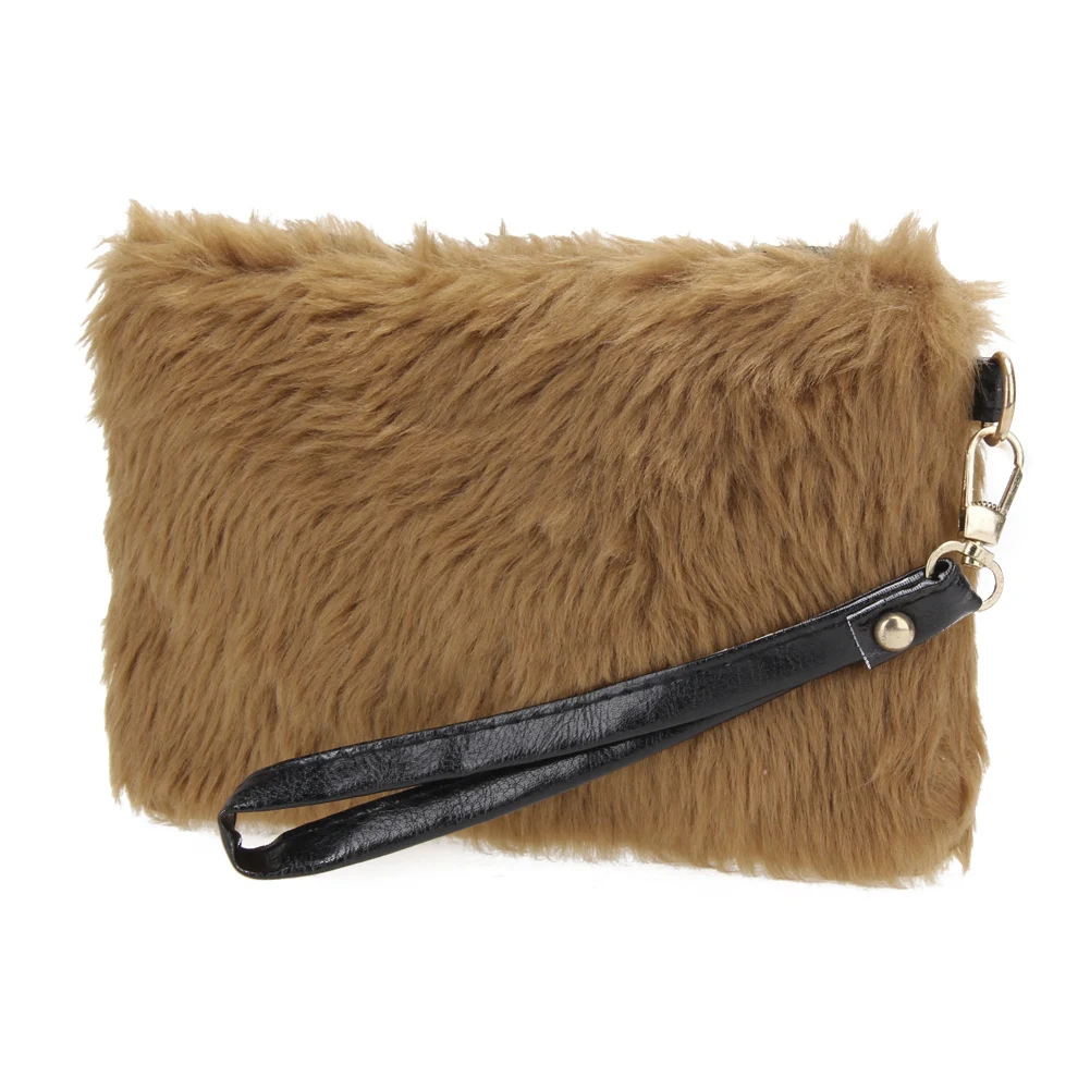 

2017 Luxury Women Handbags Wallet Faux Fur Day Clutch Female Zipper Purse Evening Party Clutches Ladies Tote Bag Bolsos