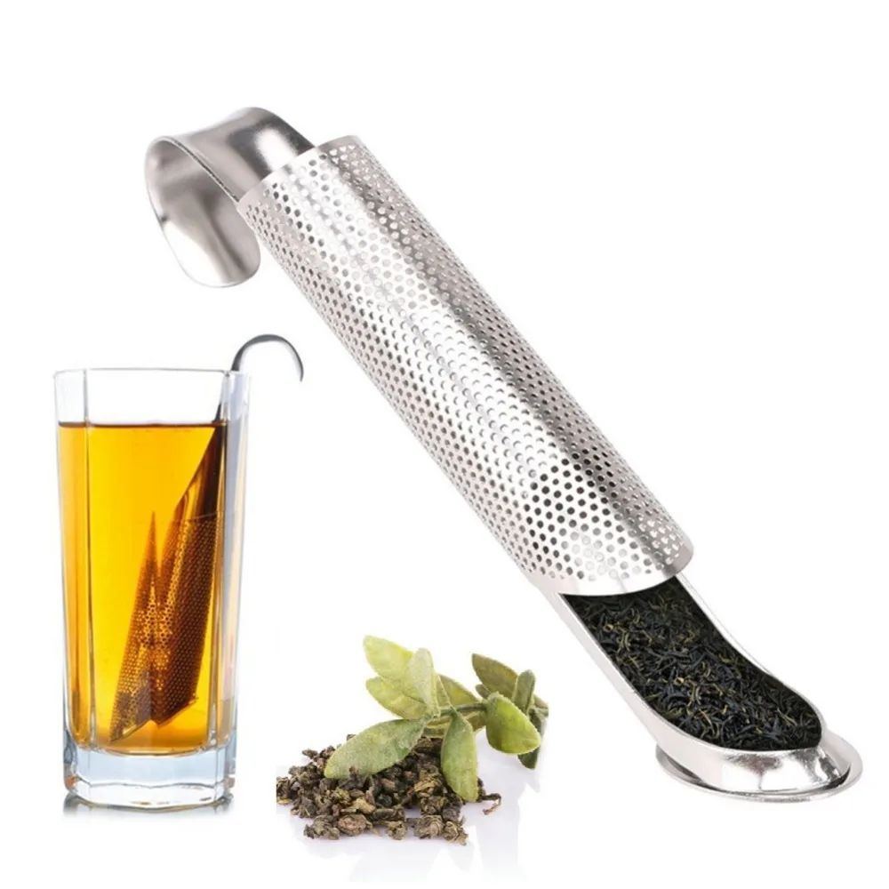 

1PCS Stainless Steel Tea Infuser Pipe Design Tea Strainer Herbal Filter Loose Tea Puer Herb Tea Infuser Teaware Accessories