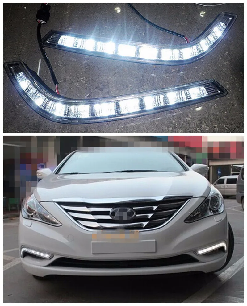 Waterproof 12V Car LED DRL Daytime Running Light kit For Hyundai Sonata