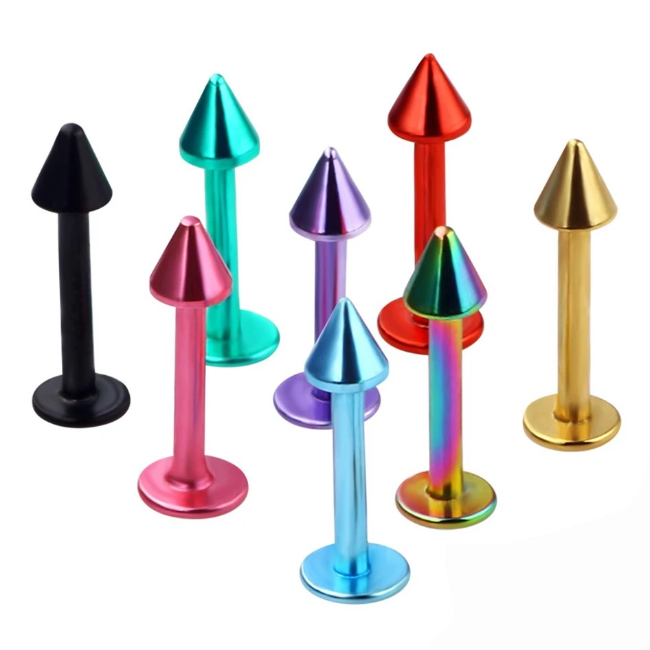 

5pcs NEW Fashion Taper Nose Piercings Surgical Steel Eyebrow Jewelry Tongue Labret Studs Cartilage Tragus Earrings Body Jewelry