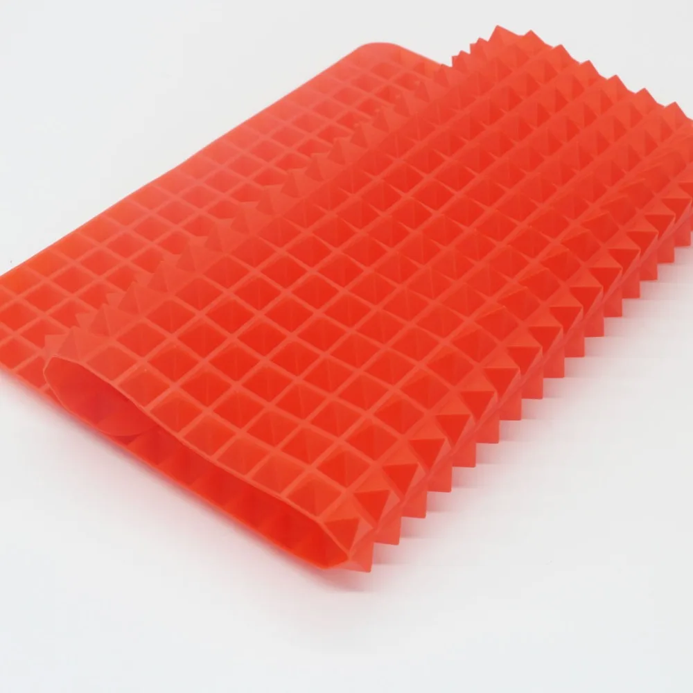 

Silicone Pads Red Pyramid Oven Baking Tray BBQ Grill Mats Easy Clean Non Stick Reusable Grill Heavy Duty Barbecue Mats Grill Pad