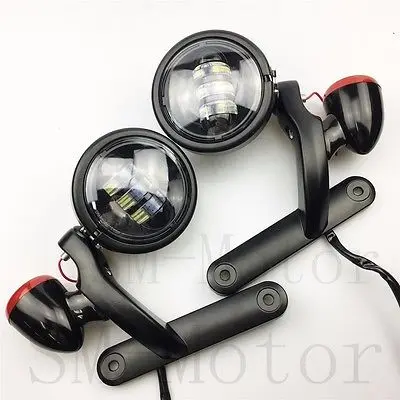 Motorrad Halterung Für Nebelscheinwerfer - Edelstahl Montageset Für Roller & E-Bikes