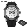 Reloj deportivo Digital SINOBI para hombre cronógrafo relojes de pulsera para hombre reloj negro impermeable hombre militar Geneva reloj de cuarzo ► Foto 2/6