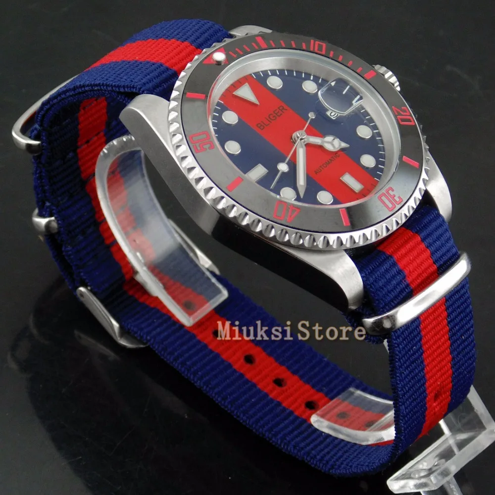 40 мм сапфировые автоматические Модные женские и мужские часы Analogique montre bracelet Marque