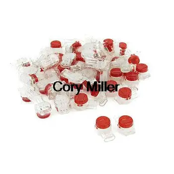 

Red Clear Plastic Air Tight Button Cable UY Butt Splice Connectors