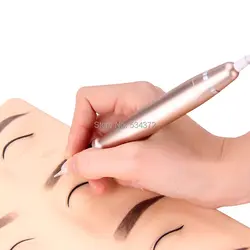 Новое золото Профессиональный татуаж машина ручка для Eyeborow губы Tattooo с шармом иглы