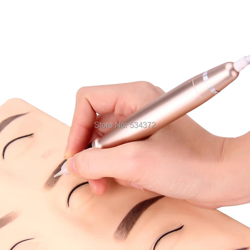 Продажа Новое золото Профессиональный татуаж машина ручка для Eyeborow губы Tattooo с шармом иглы