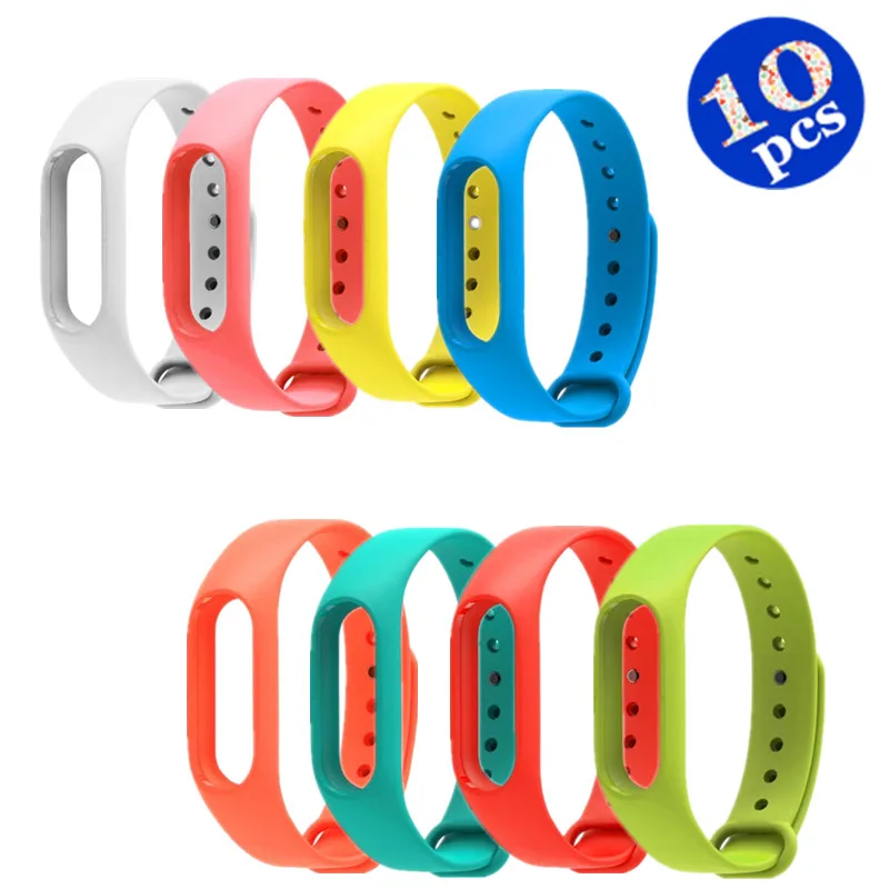 Оптовая 10 шт. Красочные Кремния Ремешок Для Xiaomi Mi Группа 2 Смарт Браслет Замена Ремешок Для Xiaomi 2
