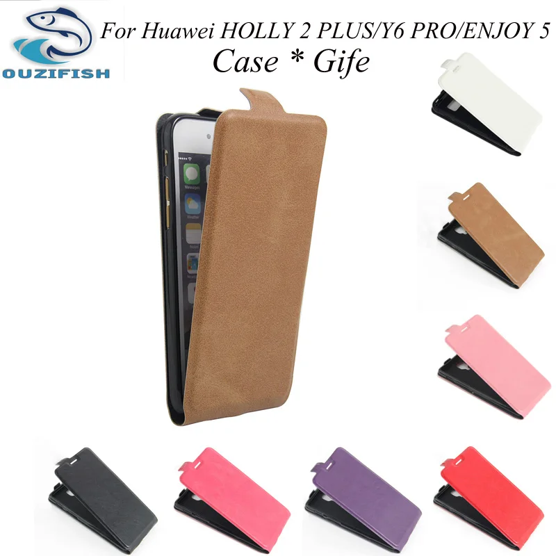 

OUZIFISH Leather Case For Huawei Honor 4C Pro / Enjoy 5 / TIT-AL00 Y6 Pro / TIT-L01 5.0" Flip Phone Bag Protective phone cover