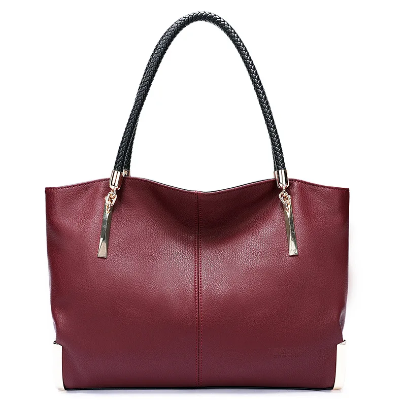 

LISM 2019 Women's Cow Leather Handbags Female Shoulder bag designer Luxury Lady Tote Large Capacity Zipper Handbag for Women