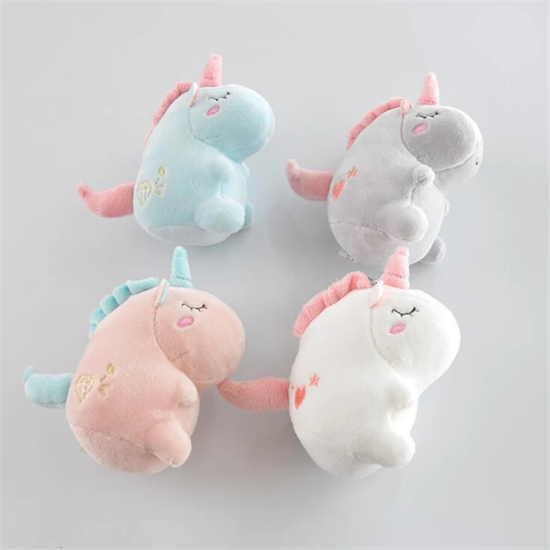 

20PC/lot Cute Fat Unicorn Horse Plush Keychain, Cartoon Stuffed Animal Plush Doll Toy Small Unicorn Pendant For Kids Gift Toy