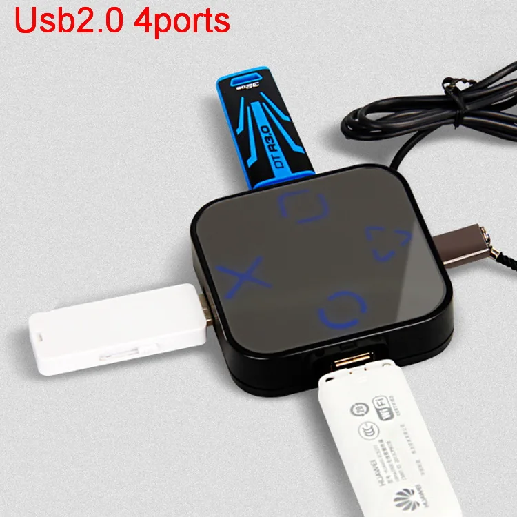 Computer usb2.0 4 ports hub Expander mirror interface splitter lan hub notebook data cable long 77cm verteiler powered multiple