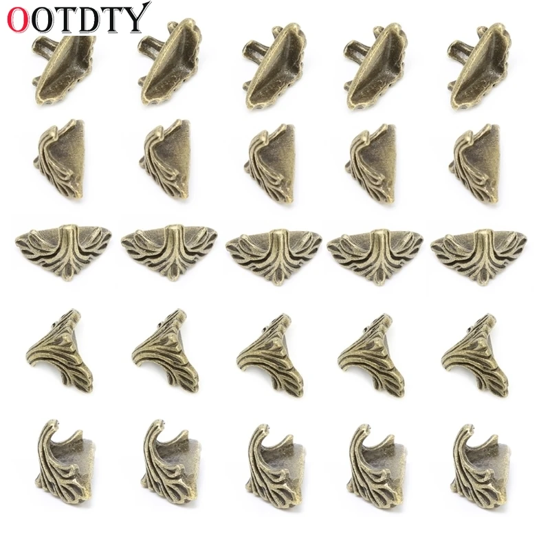 

30 Pcs Decorative Jewelry Gift Box Wood Case Feet Leg Corner Protector19mm x11mm