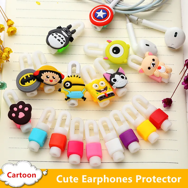 Cartoon Cute Headphone Earphone font b Cable b font Protector Cord Protection font b Cable b