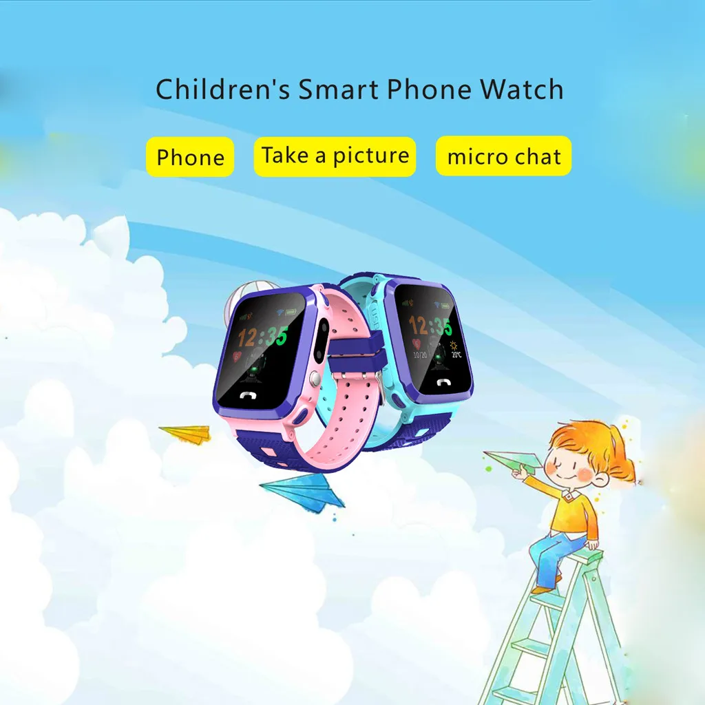 

Waterproof Children's Smart Watch Phone Tracker GPS Positioning Smartwatch Phone Call Answer SOS Smart Watch for Children