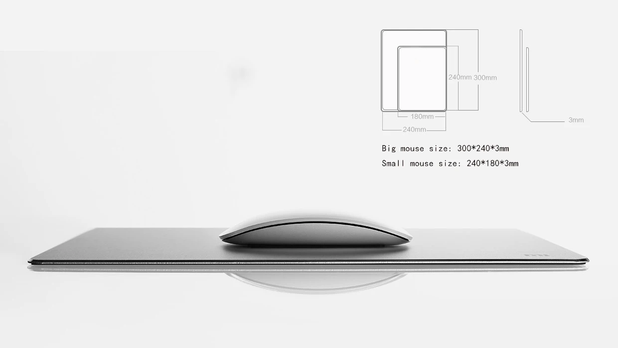 Xiaomi MI Metal Aluminum Alloy Slim Mouse Pad Computer Mouse Pad