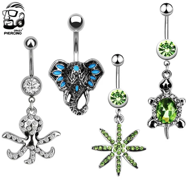 Buy 1pc Fashion Sexy Dangle Belly Bars Belly Button 