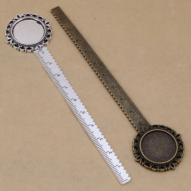 133mm Length Antique Silver and Bronze Plated Vintage Lace Ruler Bookmark Fit 20mm Patch DIY Handmade Jewelry Accessories | Украшения и