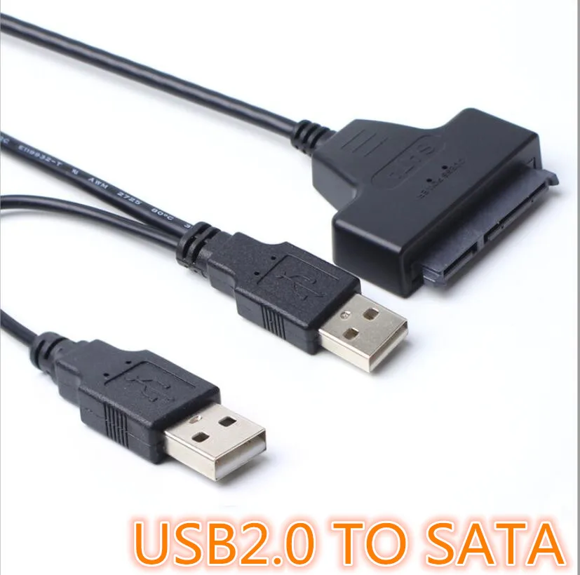 DHL 100pcs USB2.0 USB 2.0 to SATA Serial ATA 15+7 22P 22Pin connector