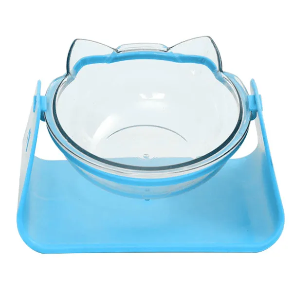 Миска для еды с подставкой для приподнятого питомца котенка миска для воды миски для кормушки идеально подходит для кошек и маленьких собак эргономичная регулируемая подача#290911 - Цвет: Blue