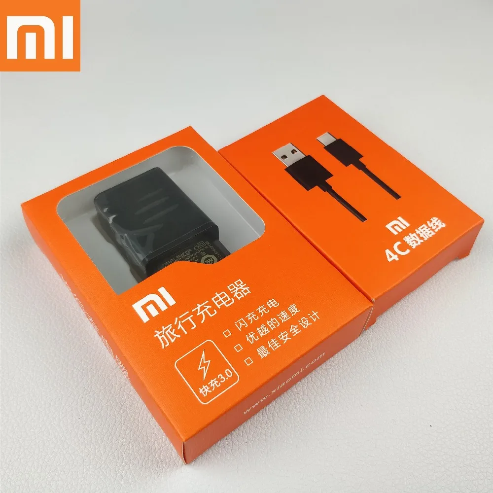 

XiaoMi Mi A2 Original QC3.0 Charger USB Type-C Cable 12V=1.5A Quick Fast Wall Charge Power Adapter For Mi A1 8 6 Mix 2 2s Max 3