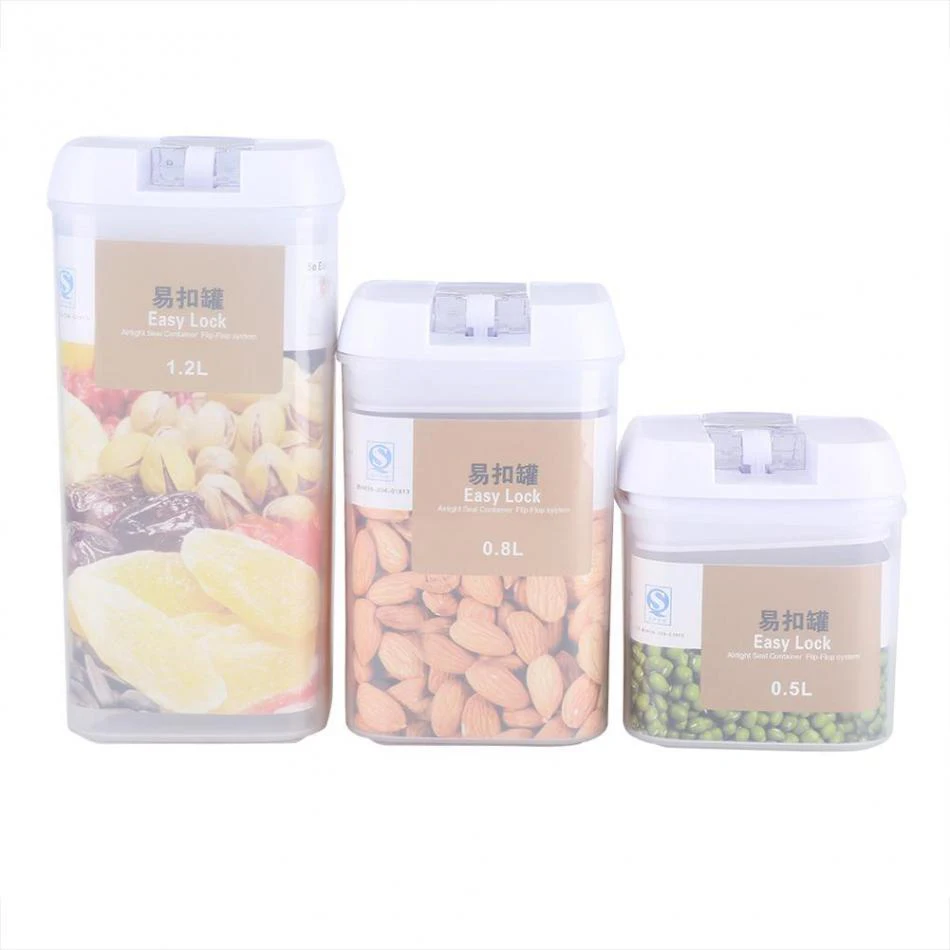 

500/800/1200ML Kitchen Containers Food Storage Container Sealed Storage Box For Fruit Crisper Grains Nut Fridge Organizer Case